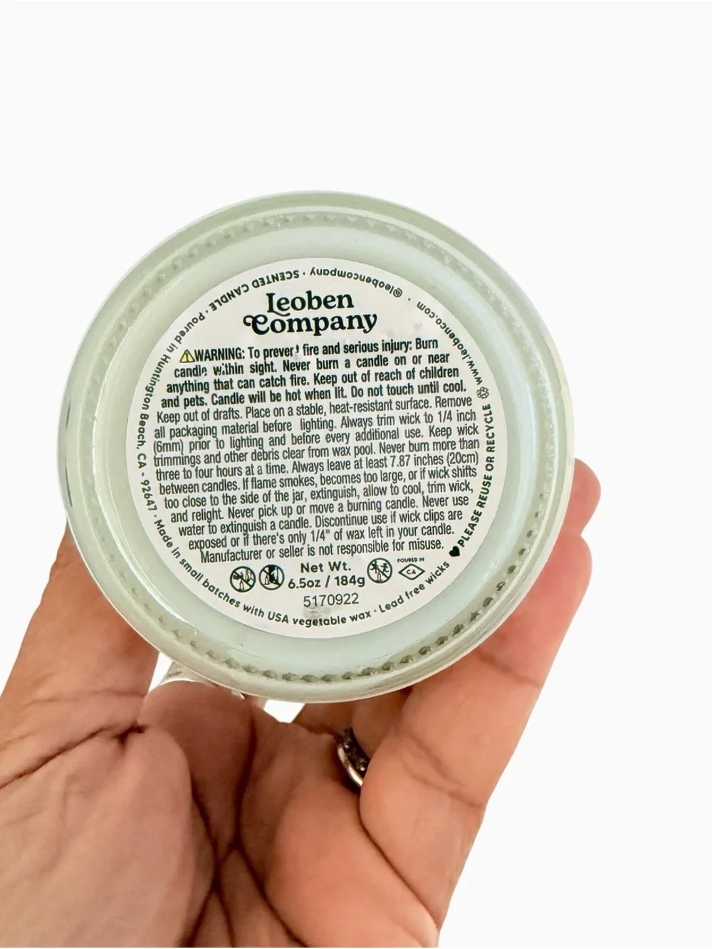 Leoben Company Emotional Support Candle Golden Jasmine Scented Candle
